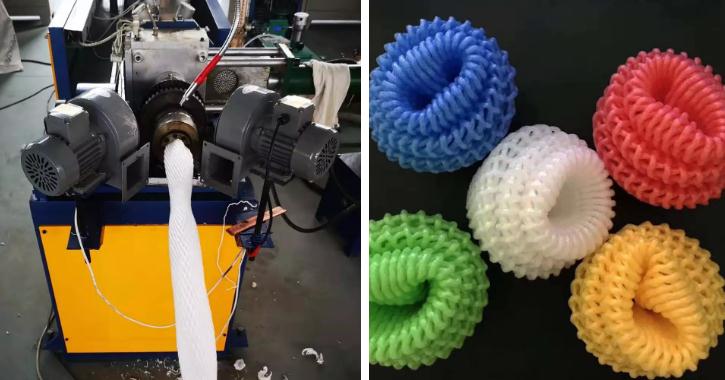 خط بثق شبكة رغوة الفاكهة epe