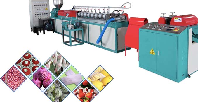 EPE Foam Plastic Machinery Good Single Screw Extruder Fruit Net Making Machine